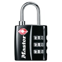 Master Lock 4680 Combination Luggage TSA Padlock Black