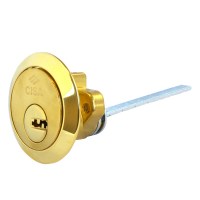 CISA Astral 10 Pin Rim Cylinder Polished Brass