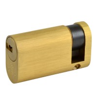 CISA Astral Oval 10 Pin Single Cylinder 47mm 37/10 Polished Brass