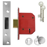 Union 2100 StrongBolt BS3621:2007 Mortice Deadlock 68mm Satin Chrome