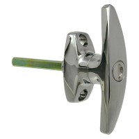 Lowe and Fletcher 1638 Garage Handle T Handle Chrome Plated
