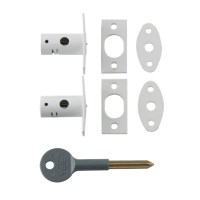 Chubb-Yale 8001M Mortice Window Bolt White 2 Bolts 1 Key