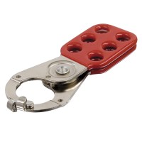 ABUS 801 Lock off Safety Hasp with Safety Clamps 25mm Red
