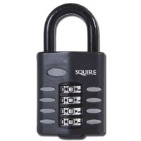 Squire CP40 Combination Padlock 40mm Open Shackle Black