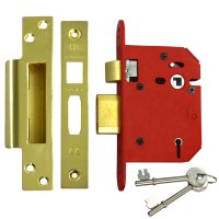 Union 2205 StrongBolt 5 Lever Sashlock 81mm Polished Brass