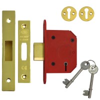 Union 2105 StrongBolt 5 Lever Deadlock 68mm Polished Brass