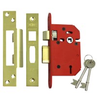 Union 2203 StrongBolt 3 Lever Sashlock 68mm Polished Brass