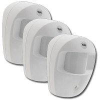 Yale Easy Fit Alarm Wirefree Pet Friendly PIR Detector Set of 3