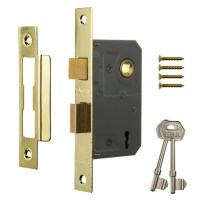 ERA 473-31 3 Lever Sash Lock 64mm Brass