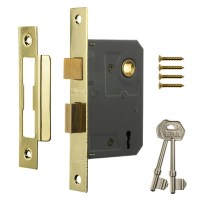 ERA 573-31 3 Lever Sash Lock 76mm Brass