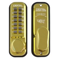 Lockey 2430 Coded Digital Door Lock Polished Brass