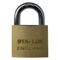 B&G STA-LOK C Series Brass Open Shackle Padlock - Steel Shackle - 51mm -  C250