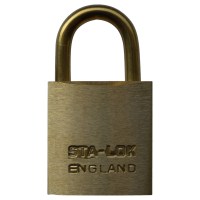 B&G STA-LOK C Series Brass Open Shackle Padlock - Brass Shackle - 25mm - C100BS
