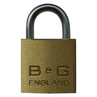 B&G Warded Brass Open Shackle Padlock - Steel Shackle - 32mm - D101