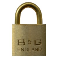 B&G Warded Brass Open Shackle Padlock - Brass Shackle - 38mm - D102B