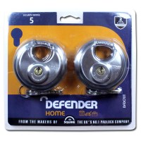 Defender Round Discus Padlock - Twin Pack
