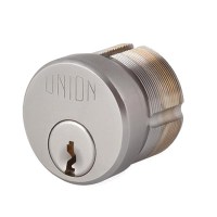 Union 2x11 Single Keyed Differ Screw In Cylinder Satin Chrome