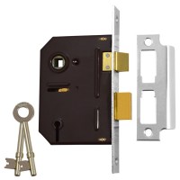 Union 2243 3 Lever Sashlock 76mm Satin Chrome