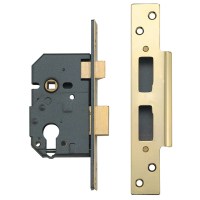 Yale 3100 High Security Sash Case 64mm Polished Brass