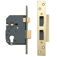 Yale 3100 High Security Sash Case 76mm Polished Brass