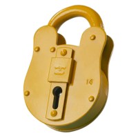 Fire Brigade FB14 Padlock 4 Lever Yellow