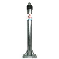 Autopa Folding Parking Post Locked by Padlock Silver