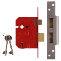 Union 2234 5 Lever Mortice Sashlock 64mm Satin Chrome