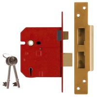 Union 2234 5 Lever Mortice Sashlock 76mm Polished Brass