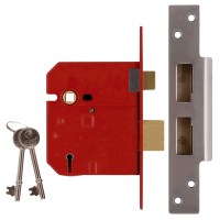 Union 2234 5 Lever Mortice Sashlock 76mm Satin Chrome