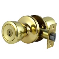 Weiser NA531 Beverley Entrance Knob set Polished Brass
