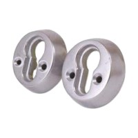 Union 53044 Cylinder Rose Escutcheon Screw On Satin Chrome