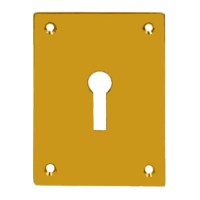 Souber Tools Screw Fix Escutcheon Mortice Key Polished Brass