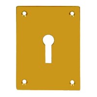 Souber Tools Screw Fix Escutcheon Mortice Key Polished Brass