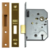 Union 21572 3 Lever Escape Deadlock 76mm Brass