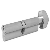 Union 2x19 5 Pin Euro Key and Turn Cylinder 83mm Satin Chrome