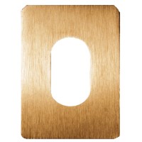 Souber Tools Self Adhesive Escutcheon Oval Lock Polished Brass