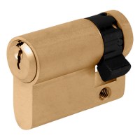 EVVA A5 Euro Half Cylinder 32/9 41mm Polished Brass