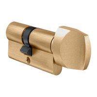 EVVA A5 Euro Key and Turn Cylinder 31/31 62mm Polished Brass