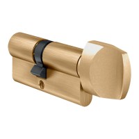 EVVA A5 Euro Key and Turn Cylinder 36/36 72mm Polished Brass