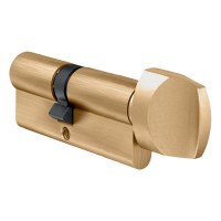 EVVA A5 Euro Key and Turn Cylinder 41/41 82mm Polished Brass