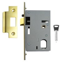 Union L2341 Oval cylinder nightlatch case 77mm Polished brass