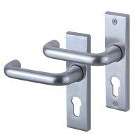 Union 630-15-3 AS Aluminium Lever Escape Door Furniture Silver Left Hand