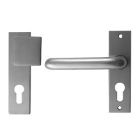 Union 630-16-3 AS Aluminium Lever / Pull Escape Door Furniture Silver Left