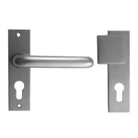Union 630-16-3 AS Aluminium Lever / Pull Escape Door Furniture Silver Right
