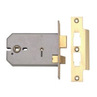 Union 2026 Horizontal Bathroom Mortice Lock 127mm Brass