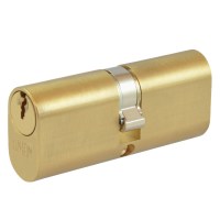Union 2x6 5 Pin Oval Double Cylinder 74mm Brass