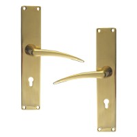 Frank Allart 1189 Door Furniture Lever Handle for Chubb 3K70 Brass