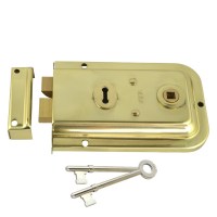 Union 1445 Rim Sashlock Double Handed 152mm Brass