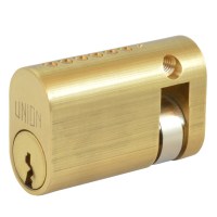 Union 2x1 5 Pin Oval Cylinder Single 44mm Brass