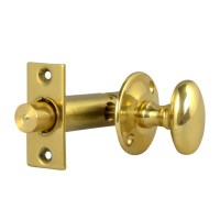 Allart 525 Mortice Door Bolt and Turn Knob 45mm Polished Brass